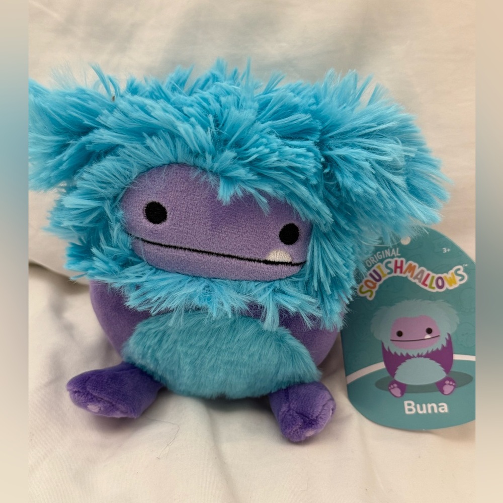 NEW Squishmallows 5” Inch BUNA THE Teal & Purple BIGFOOT Mystery Squishmallow